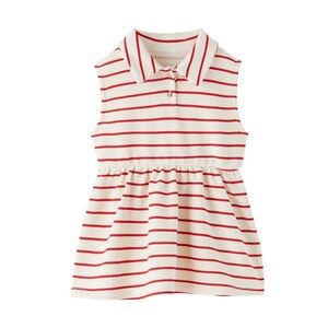 Zara Sleeveless Collared Striped Dress